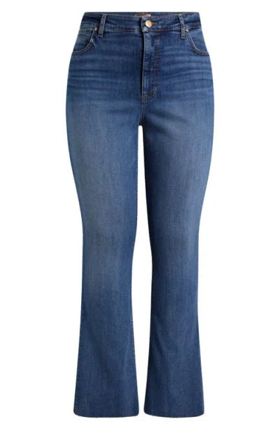Kut From The Kloth Stella Fab Ab Raw Hem High Waist Flare Jeans In Blue