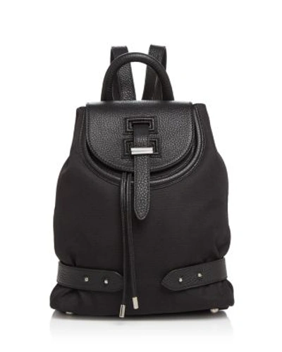 Meli Melo Strappy Leather Backpack In Black