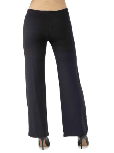 24seven Comfort Apparel Women's Comfortable Drawstring Lounge Pants In Black