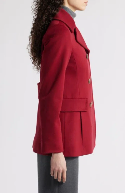Fleurette Ali Wool Peacoat In Red