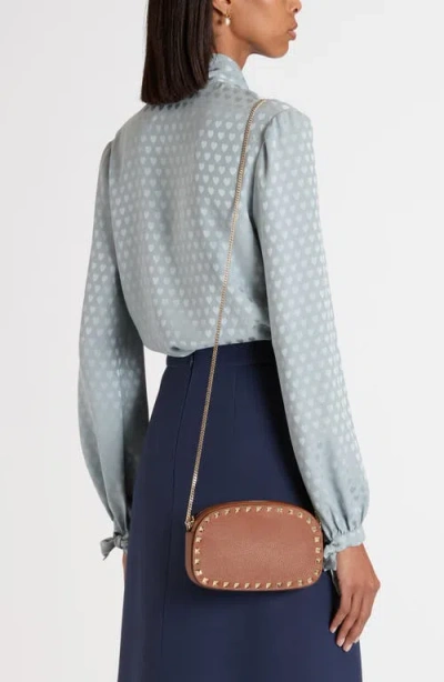 Valentino Studded Leather Crossbody Bag With Chain Strap