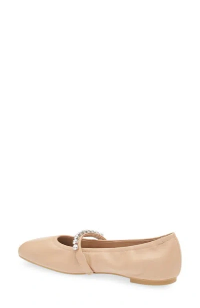 Stuart Weitzman Goldie Faux Pearl-embellished Leather Ballet Flats