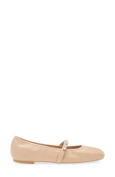 Stuart Weitzman Goldie Faux Pearl-embellished Leather Ballet Flats