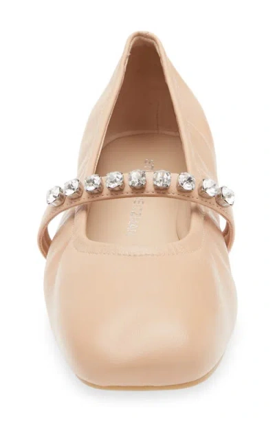 Stuart Weitzman Goldie Faux Pearl-embellished Leather Ballet Flats