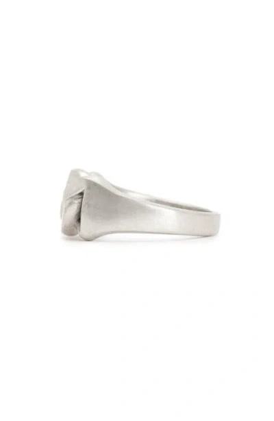 Allsaints Curb Chain Ring In Silver