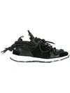 Dsquared2 Bungy Jump Neoprene & Leather Sneakers, Black