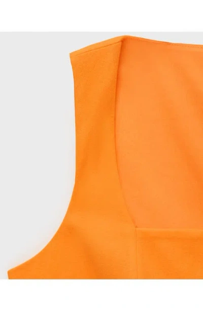 Mango Tailored Square Neck Button Through Top Co-ord In Yellow
