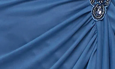 Alex Evenings Women's Lace-bodice Cascade-ruffle Gown