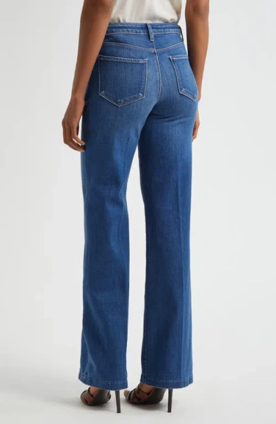 L'agence Scottie High Rise Wide Leg Jeans Marvista In Blue