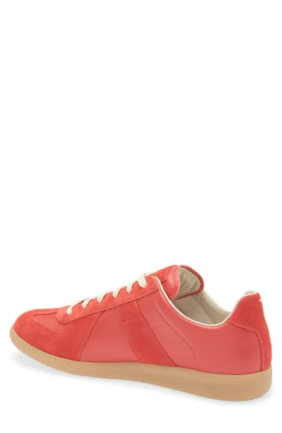 Maison Margiela Modern Sneakers With Suede Panels And Rubber Sole In Red