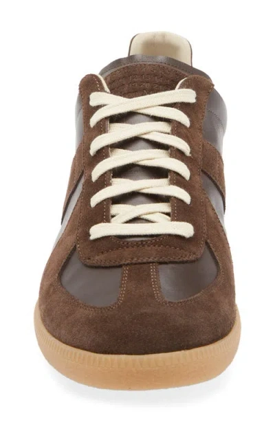 Maison Margiela Dark Brown Replica Sneakers In Black