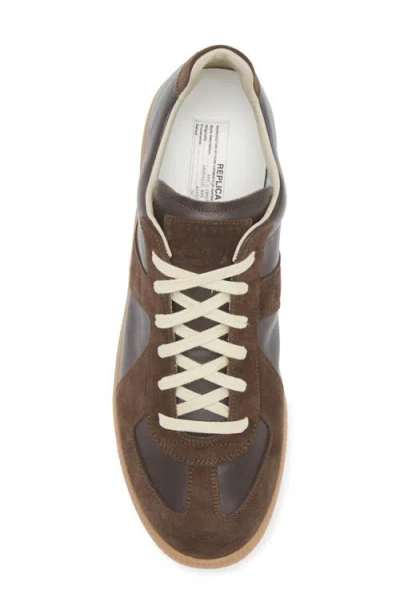 Maison Margiela Dark Brown Replica Sneakers In Black