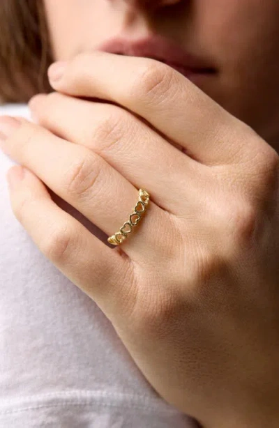 Bony Levy 14k Gold Open Hearts Stackable Ring