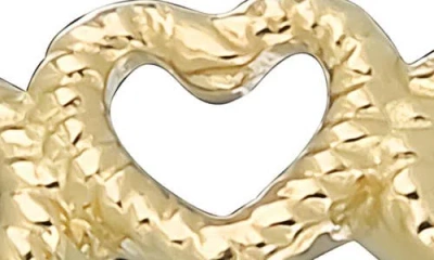 Bony Levy 14k Gold Open Hearts Stackable Ring