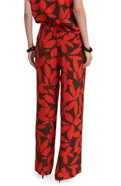 Mango Women's Flowy Printed Pants In Red