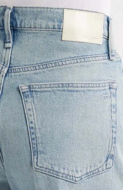 Rag & Bone Andi High Waist Raw Cuffed Ankle Wide Leg Jeans