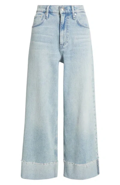 Rag & Bone Andi High Waist Raw Cuffed Ankle Wide Leg Jeans