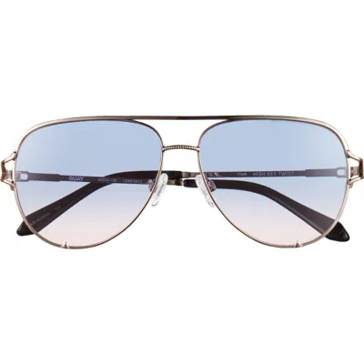Quay High Key Twist 60mm Gradient Aviator Sunglasses
