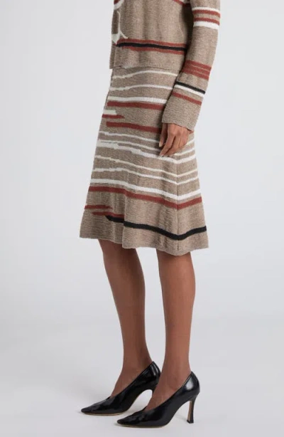 Bottega Veneta Venice Intarsia Linen & Cotton Mélange Sweater Skirt