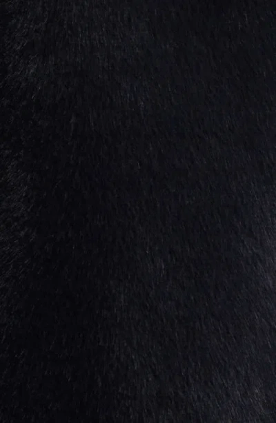 Michael Kors Faux Fur Belted Coat In Black