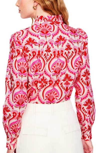 Boden Felicity Cotton Button-up Shirt In Pink