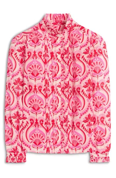 Boden Felicity Cotton Button-up Shirt In Pink