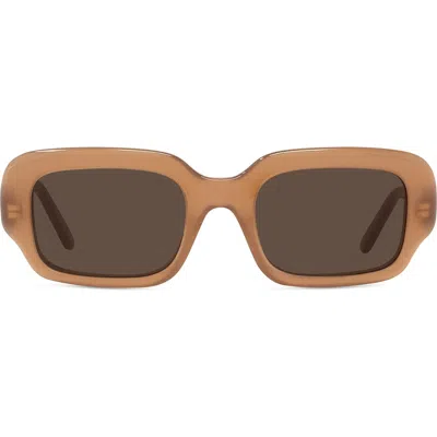 Loewe Acetate Rectangular Slim Sunglasses In Brown