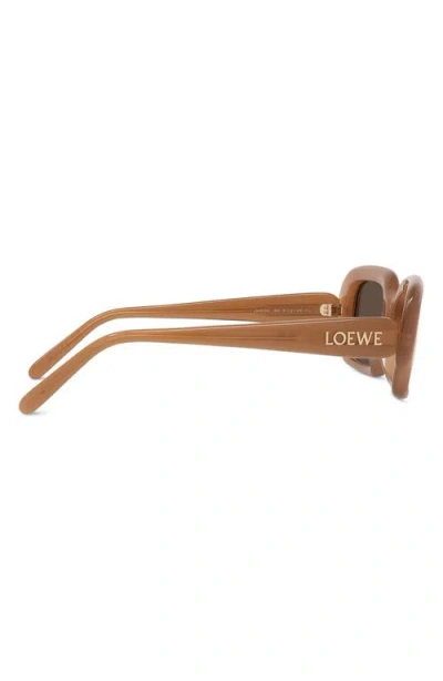 Loewe Acetate Rectangular Slim Sunglasses In Brown