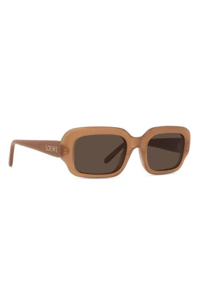 Loewe Acetate Rectangular Slim Sunglasses In Brown