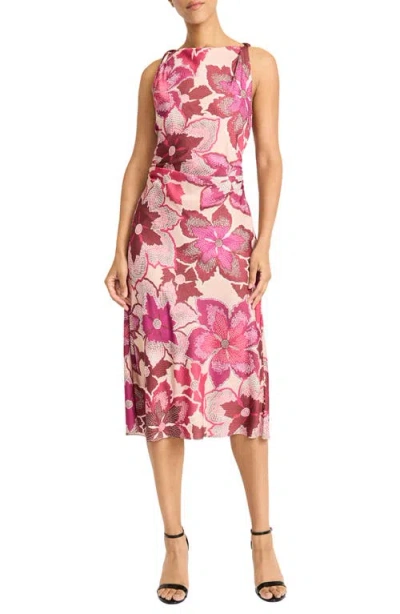 Maggy London Floral Sheath Midi Dress