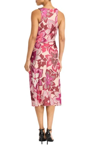 Maggy London Floral Sheath Midi Dress