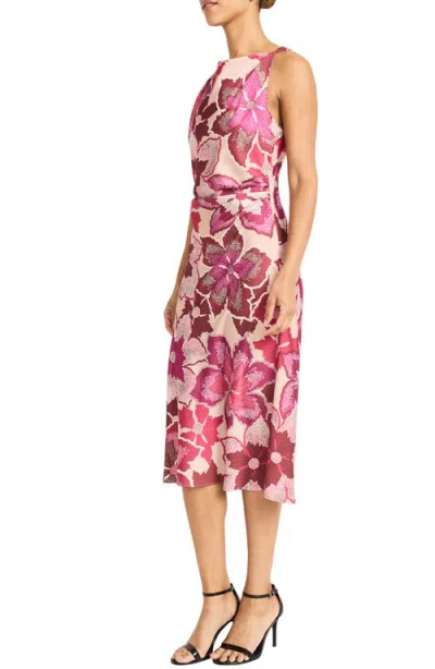 Maggy London Floral Sheath Midi Dress