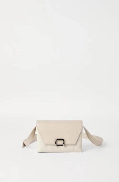 Brunello Cucinelli Small Sartorial Leather Cross Body Bag