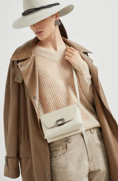 Brunello Cucinelli Small Sartorial Leather Cross Body Bag