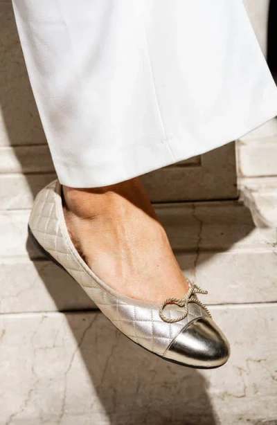 Paul Mayer Best Cap Toe Quilted Ballet Flat