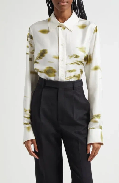 Ferragamo Floral Silk Button-up Shirt