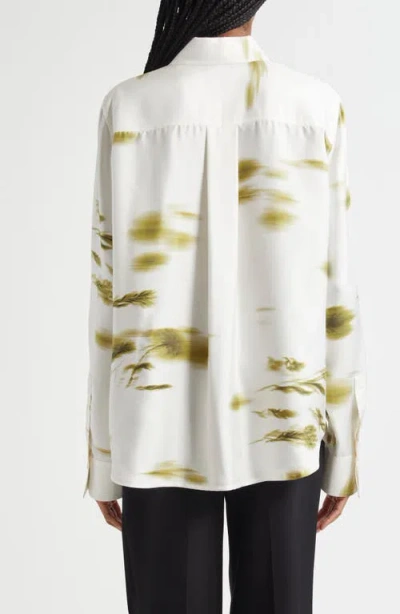 Ferragamo Floral Silk Button-up Shirt