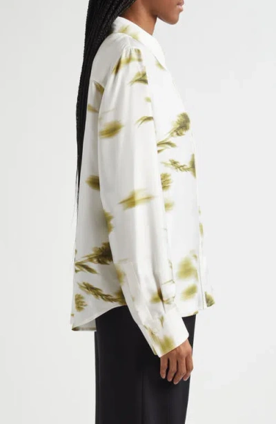 Ferragamo Floral Silk Button-up Shirt