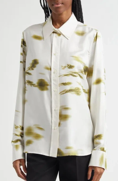Ferragamo Floral Silk Button-up Shirt