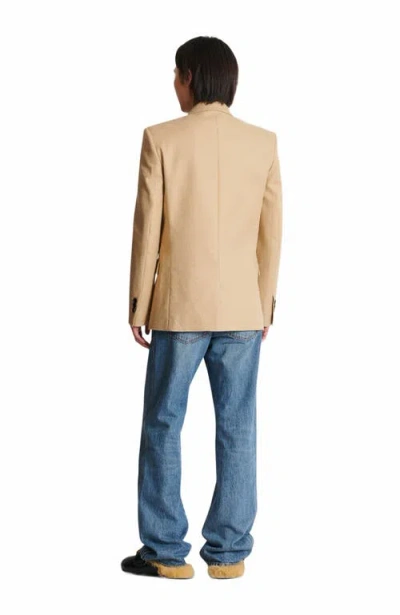 Balmain Canvas 2-button Jacket In Brown