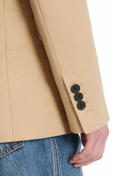 Balmain Canvas 2-button Jacket In Brown