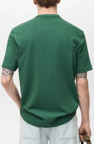 Mango 1972 Embroidered T-shirt In Green