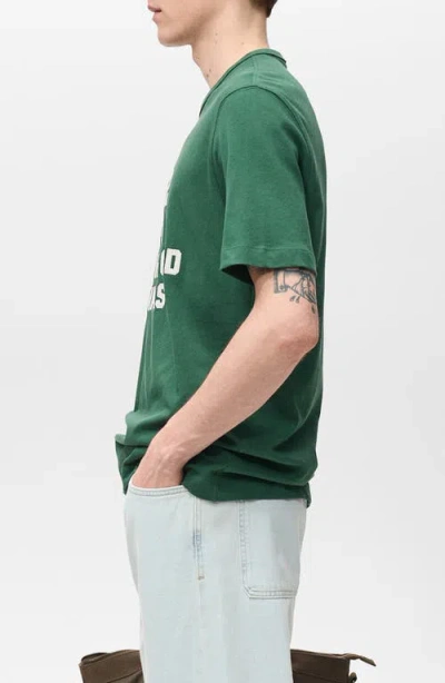 Mango 1972 Embroidered T-shirt In Green