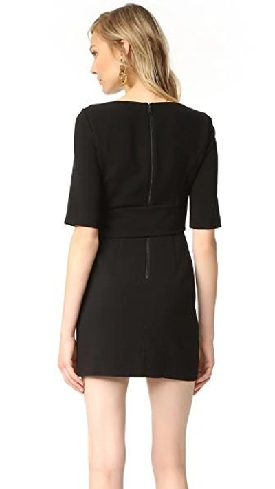 Shop Alice And Olivia Virgil Wrap Dress In Black