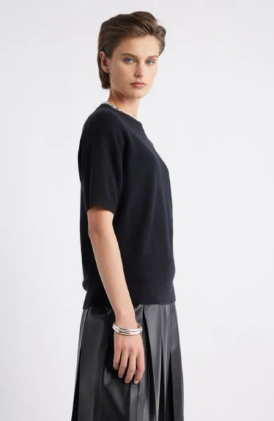 Nordstrom Short Sleeve Cashmere Sweater In Black