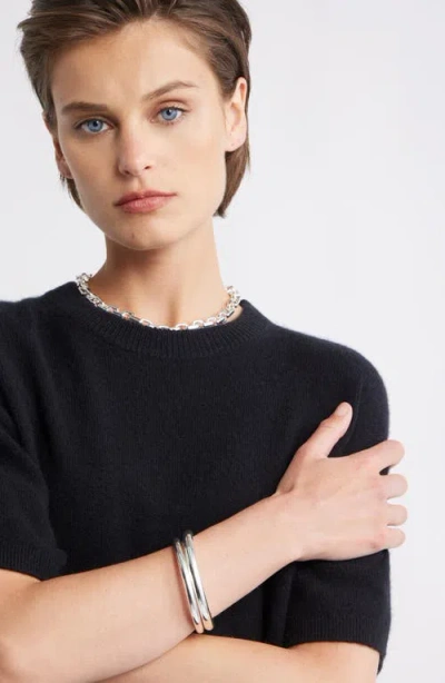 Nordstrom Short Sleeve Cashmere Sweater In Black