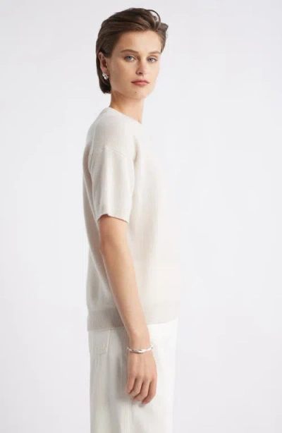 Nordstrom Short Sleeve Cashmere Sweater In White
