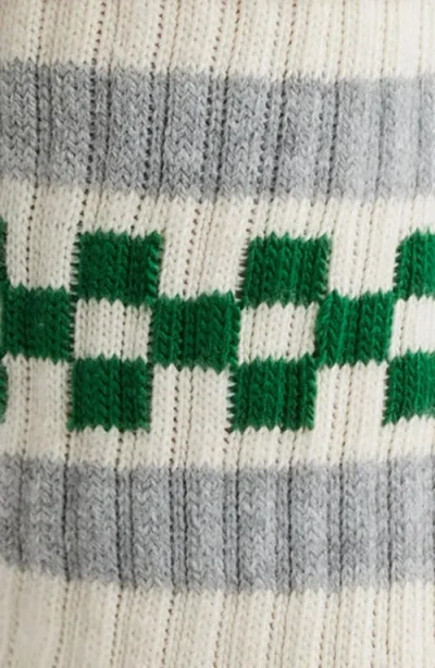American Trench The Check Retro Stripe Crew Socks