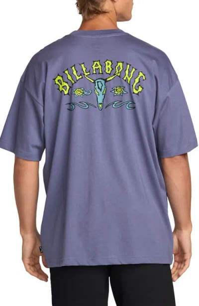 Billabong Raging Bull Regular Graphic T-shirt In Blue