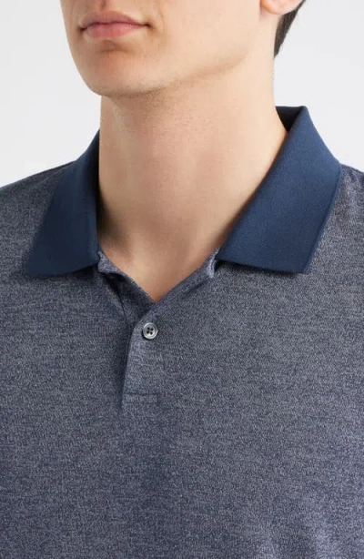 Theory Goris Activate Long Sleeve Polo In Blue